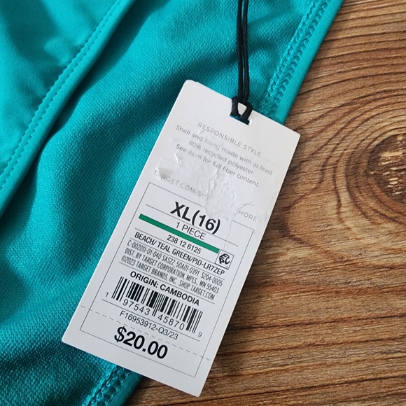 Shade & Shore Bikini Bottom Womens XL Teal NEW - Picture 3 of 5